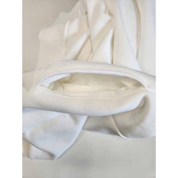 Nike Sweatshirt Men's L White Dri-Fit "Just Do It" Arm Spell Out Crew Pockets - Picture 7 of 8